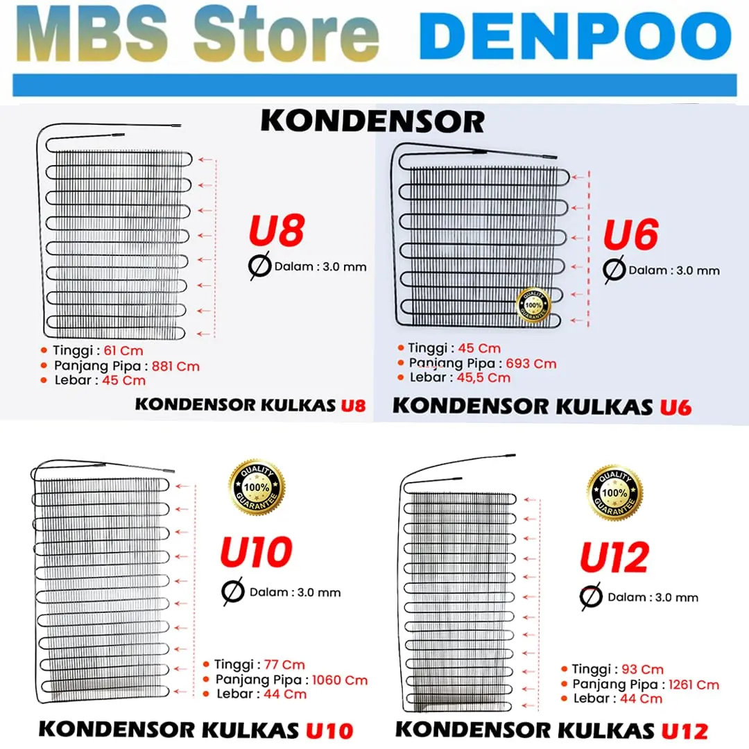 KONDENSOR KULKAS-CONDENSOR U8-U12