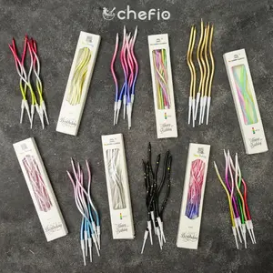 Chefio Lilin Premium Ulang Tahun Spiral / Lilin Premium Ulir Metalik