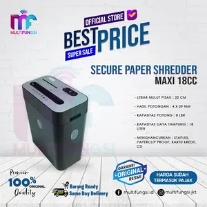 Mesin Penghancur Kertas Secure Maxi 18 CC Paper Shredder