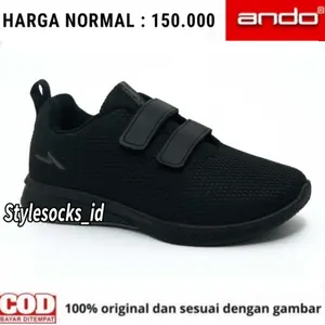 SEPATU ANAK SEKOLAH PREKAT ANDO HITAM ORIGINAL / SEPATU SEKOLAH MURAH
