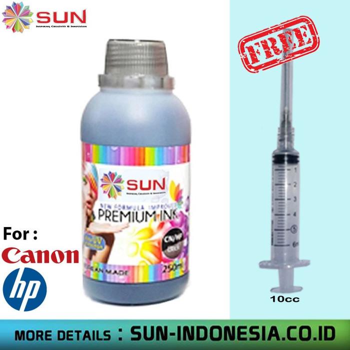 Gambar TINTA DYE CANON & HP 250 ml - SUN Premium INK NFI (1 Set 4 Warna) - Black, Surabaya dari Sun Indonesia Kota Surabaya 3 Tokopedia