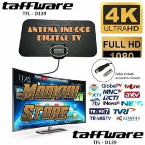 Antena TV Digital Indor TAFFWARE TFL-D139 Model Tempel Praktis