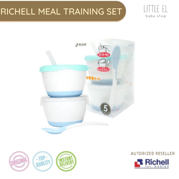 Gambar Richell Meal Training Set - Gelas & Mangkok Bayi dari Little El Babyshop Kota Surabaya Tokopedia