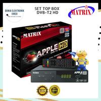 Gambar Set Top Box TV Digital Matrix Apple Merah || Setop Box Matrix DVB-T2 dari Dunia Elektronik Mall Kota Bekasi 1 Tokopedia