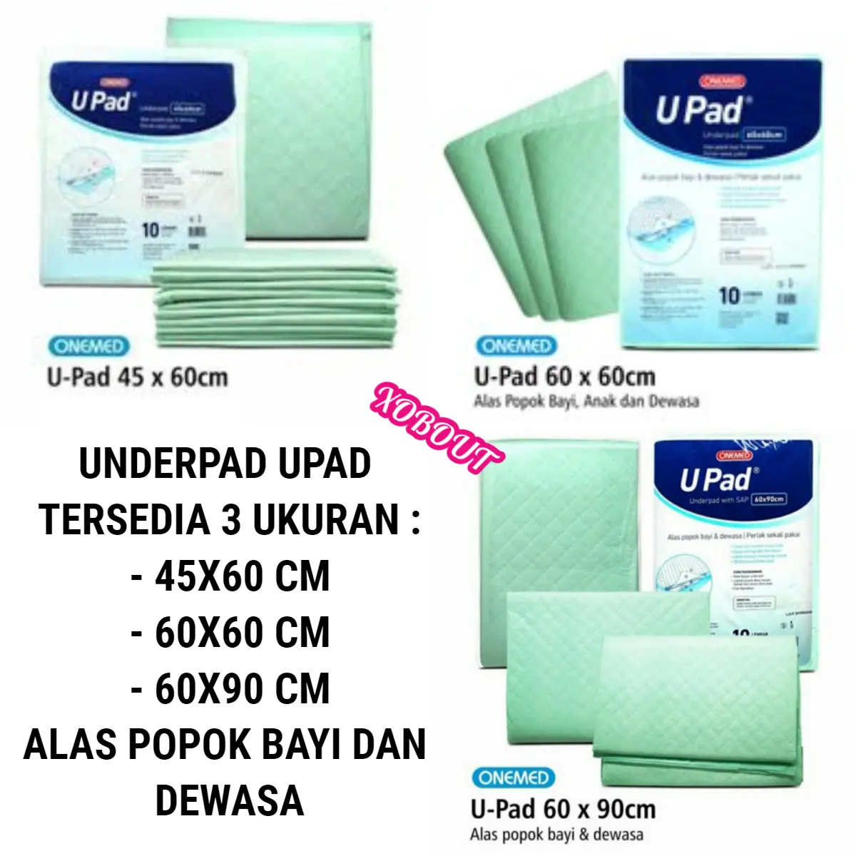 Underpad Upad 45x60 60X60 60X90 / Perlak sekali pakai / alas pipis