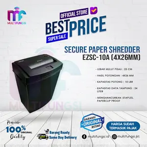 Secure EZSC-10A Paper Shredder / Mesin Penghancur Kertas EZSC10A