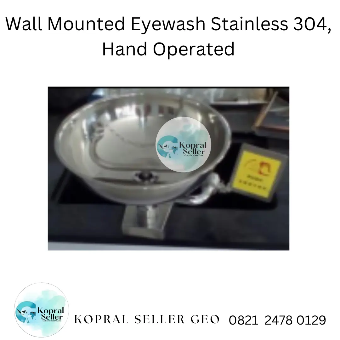 Wall Mounted Eyewash Stainless 304, Hand Operated