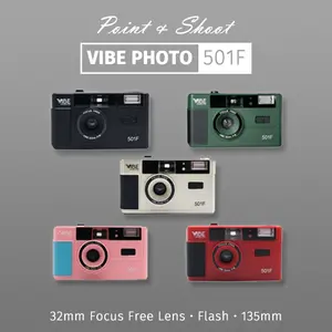 Vibe 501f 35mm Kamera 35mm Shoot Reusable w Flash Ori