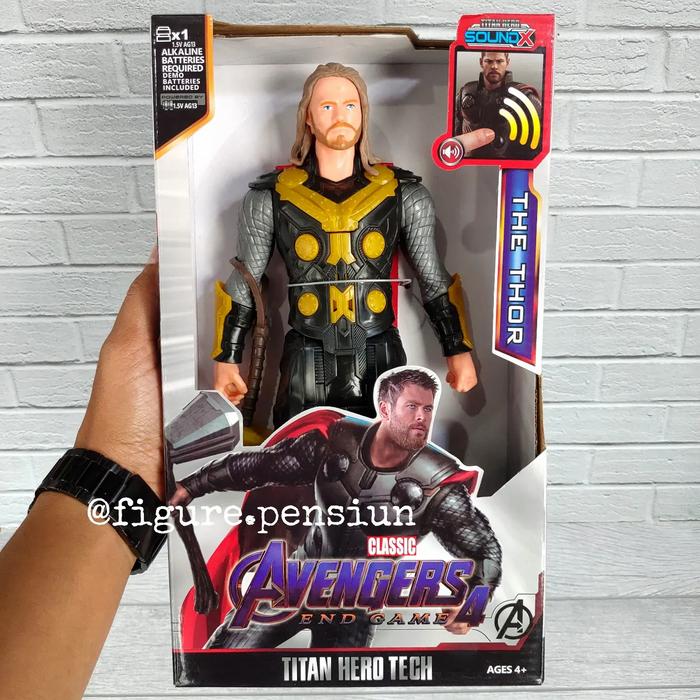 Gambar MARVEL AVENGERS THOR TITAN HERO TECH WITH SOUND FIGURE dari Figure Pensiun Kab. Bandung Tokopedia