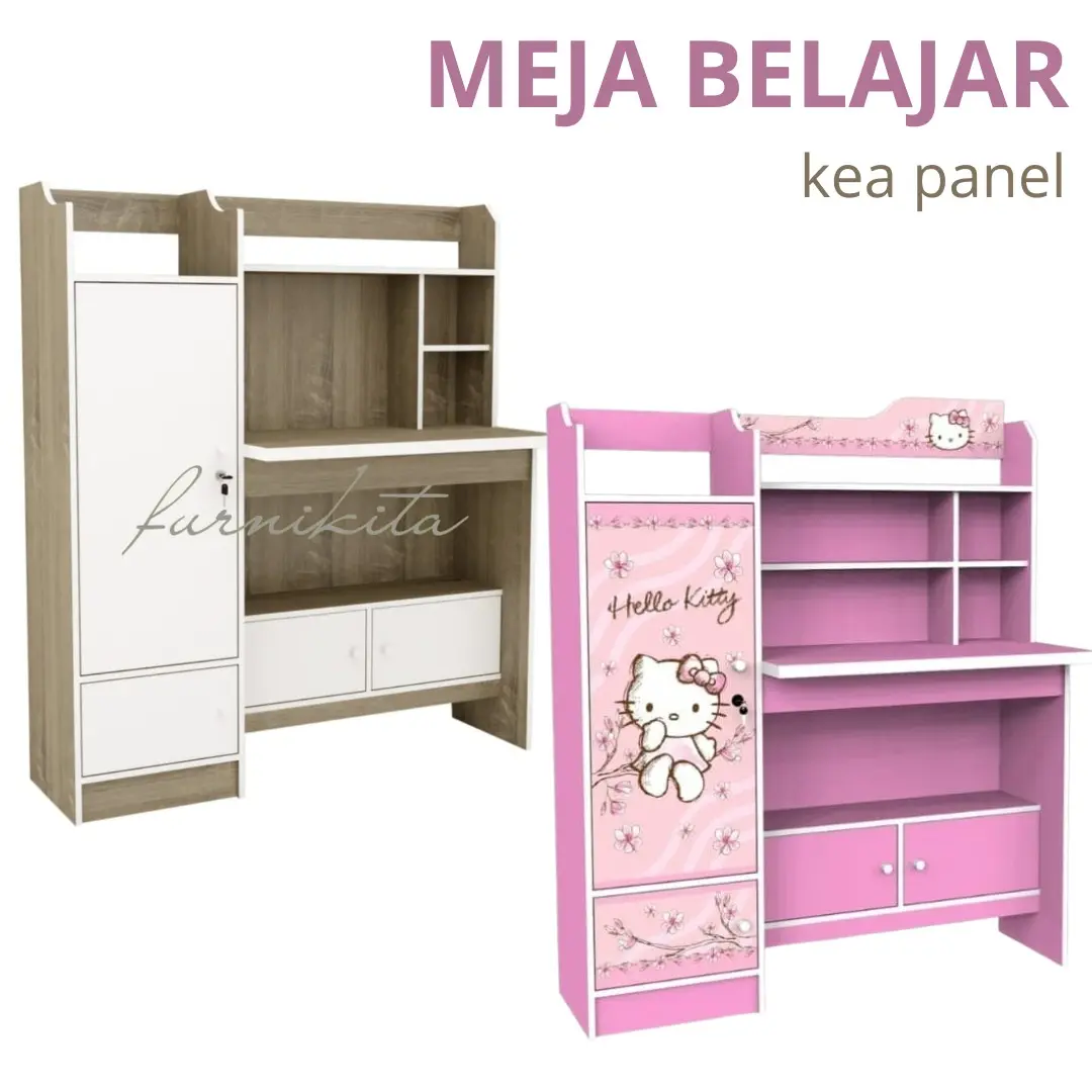 MEJA BELAJAR ANAK KARAKTER HELLO KITTY SD 12 [PARBUB]