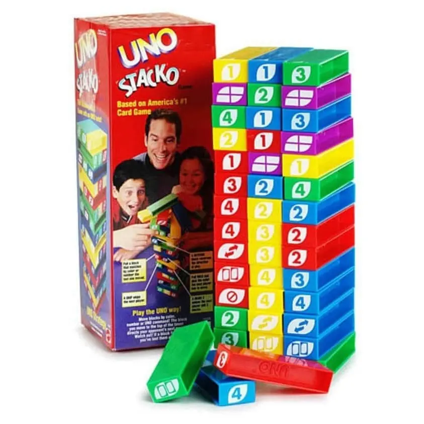 uno stacko mainan anak dewasa warna colour susun balok board game