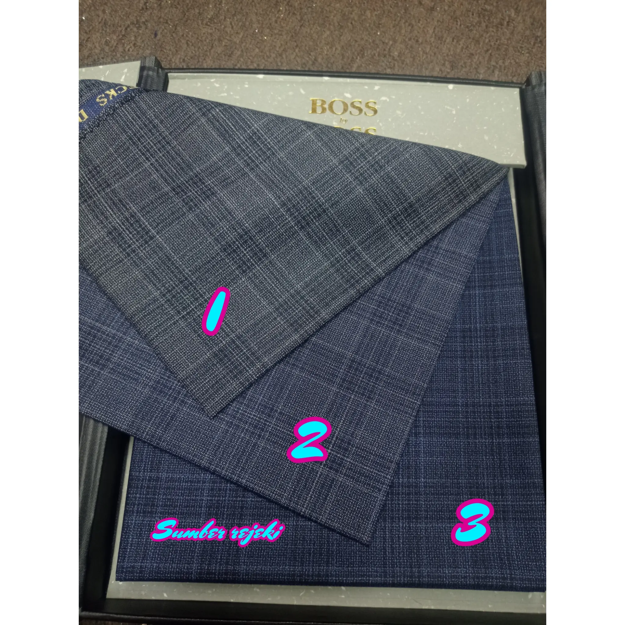 Kain Celana/Jas Wool Super 270's Boss By Boss Made in Italy