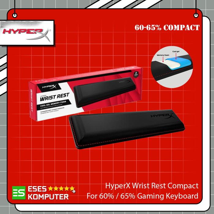 Gambar Wristpad HyperX Compact 60% 65% Keyboard With Cool-Gel Memory Foam dari ESES Komputer Kota Bandung Tokopedia