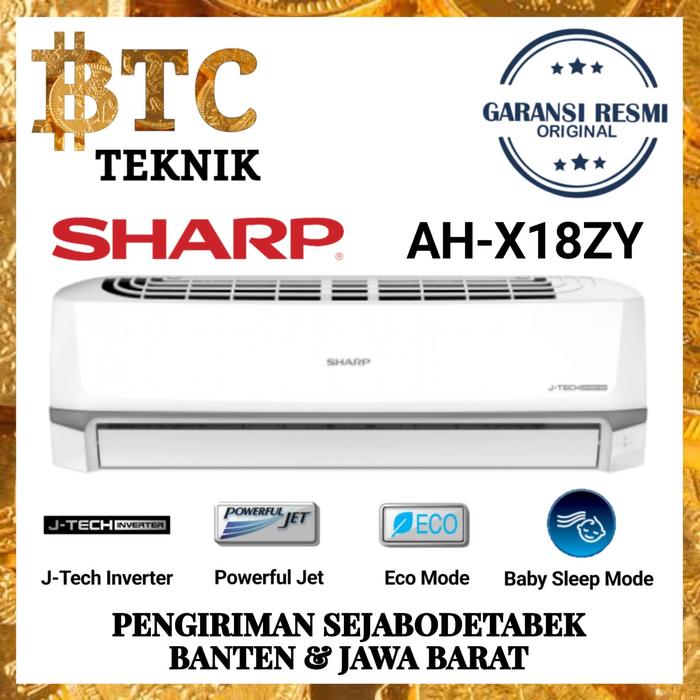 Jual AC SHARP INVERTER AH - X 18 ZY 2 PK + PASANG INSTALASI - TT ...