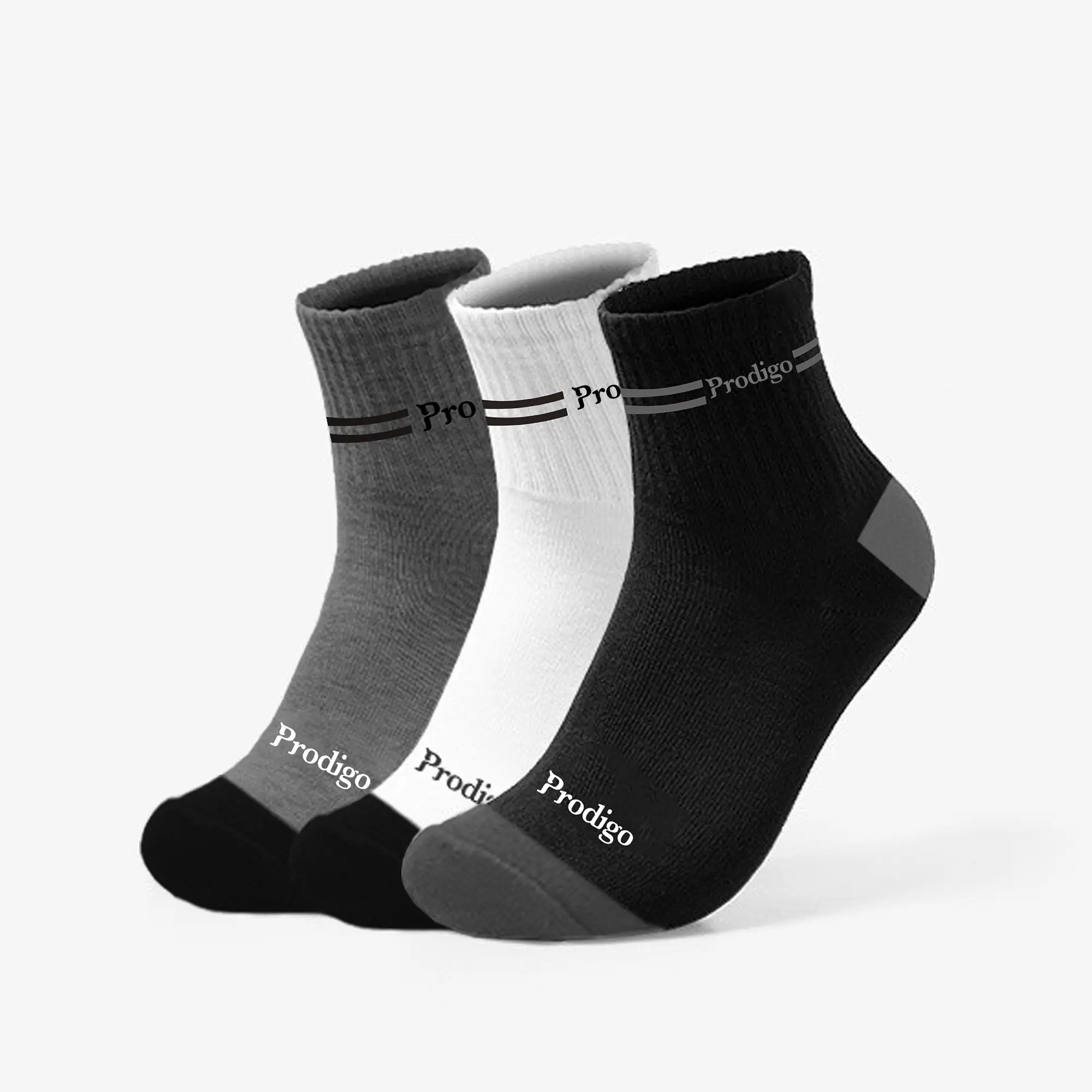 Kaos Kaki Pria Kerja olahraga Basic Tebal Prodigo Premium Hitam
