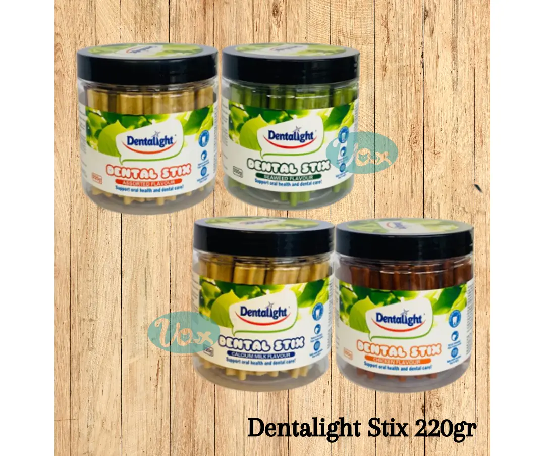 Snack Dog Dentalight Dental Stix 220gr - Cemilan Treats Anjing