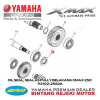 Gambar OIL SEAL, SEAL AS PULLY BELAKANG XMAX 250 93102-25826 dari Yamaha Bintang Rejeki Motor Kab. Bandung 2 Tokopedia