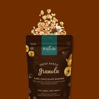 Gambar TheOrganicStop Dark Chocolate Banana Granola Sereal Makanan Sehat 75gr dari The Organic Stop Kota Administrasi Jakarta Selatan 1 Tokopedia