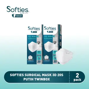 Softies Surgical Mask 3D 20s Twinbox