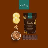 Gambar TheOrganicStop Dark Chocolate Banana Granola Sereal Makanan Sehat 75gr dari The Organic Stop Kota Administrasi Jakarta Selatan 2 Tokopedia