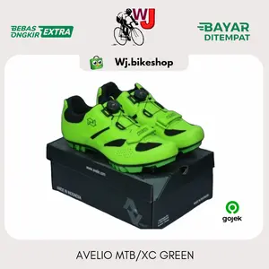 Sepatu Avelio MTB/XC Sepeda Cleat Light Green