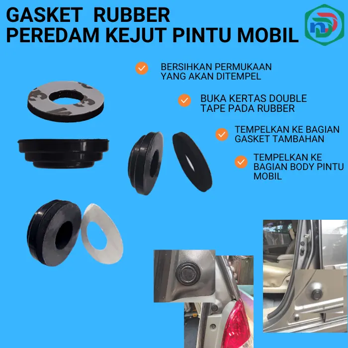 Karet Pintu Mobil 24 pcs atau 12 set peredam suara kejut pintumobil 1