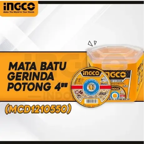 Mata Batu Gerinda 4 Inch Pisau Potong Pemotong Besi INGCO MCD1210550
