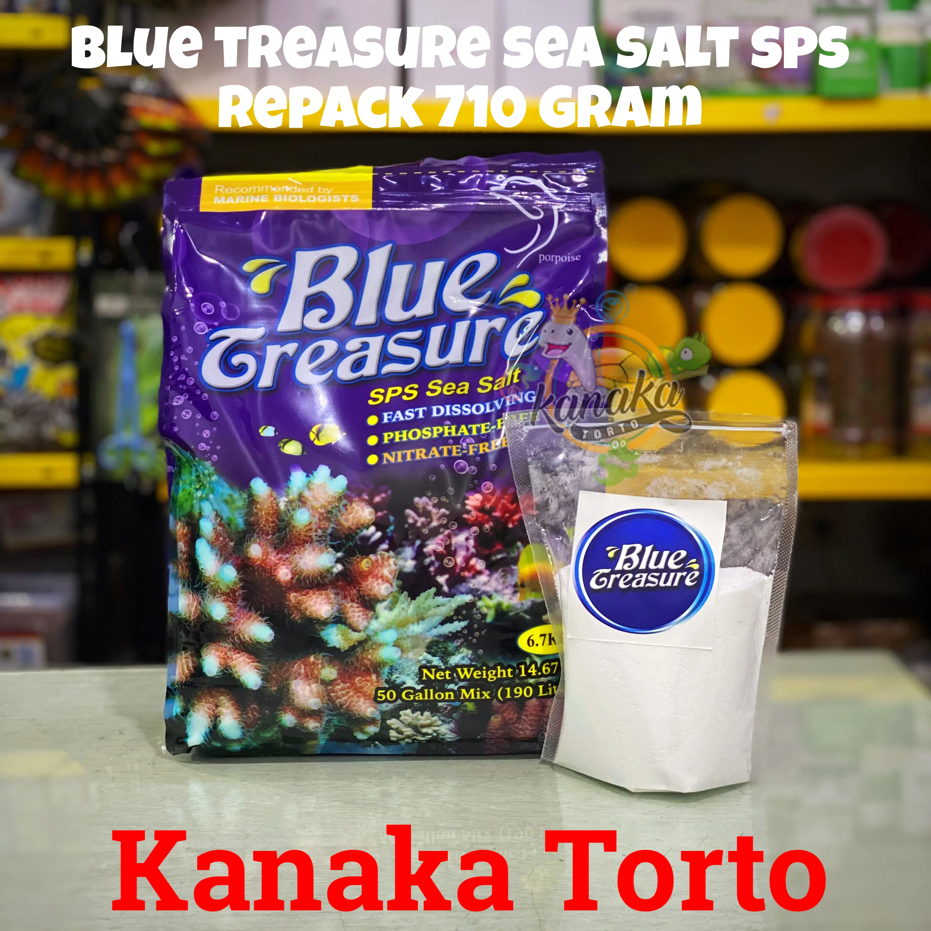 Blue Treasure SPS Sea Salt REPACK 710 Gram Garam Laut Marine Reef