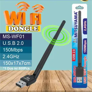 USB WIFI DONGLE STB MITSUYAMA WIRELESS ADAPTER ANTENA WIFI PC 150Mbps