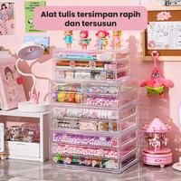 Gambar Megam Rak Akrilik Serbaguna Rak Kosmetik Kotak Make Up Rak Laci HSB620 - 1 Laci dari Megam.id Kab. Tangerang 5 Tokopedia