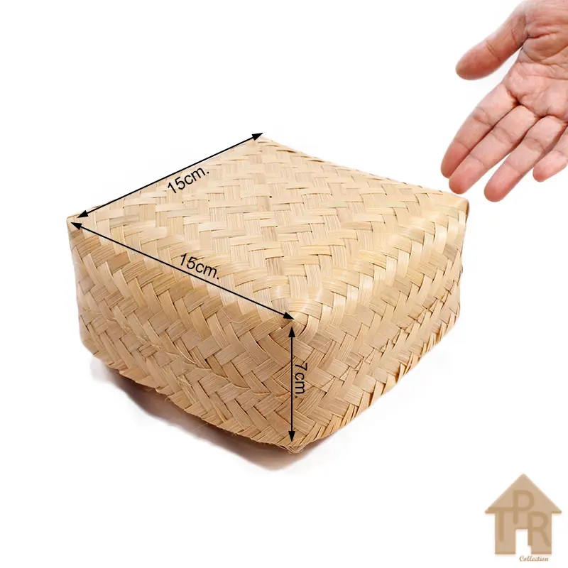 Besek bambu 15 x 15 x 8cm - D15