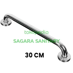 pegangan kamar mandi 30 cm stainless tebal / grab bar bathtub toilet