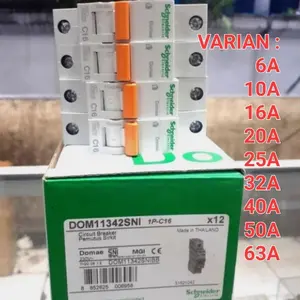 MCB SCHNEIDER 1P 6a 10a16a 20a 25a 32a 40a 50a 63a 4a (4.5KA) SNI ASLI