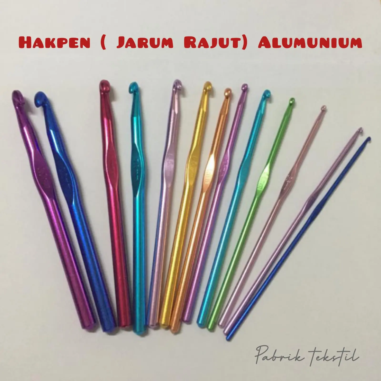 Hakpen (Jarum Rajut) Alumunium / Multicolor Crochet Hooks