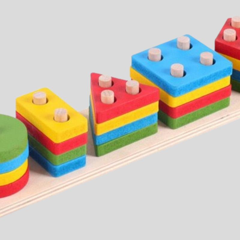 Mainan Edukasi Anak Basic Shape Kayu Balok Geo Geometri 5 Bentuk - Shop ...