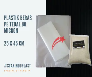 PLASTIK BERAS 5KG - 25X45X08 micron super tebal Satuan