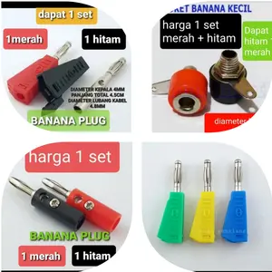 colokan jack soket jek banana plug bulat segi mh steker bush