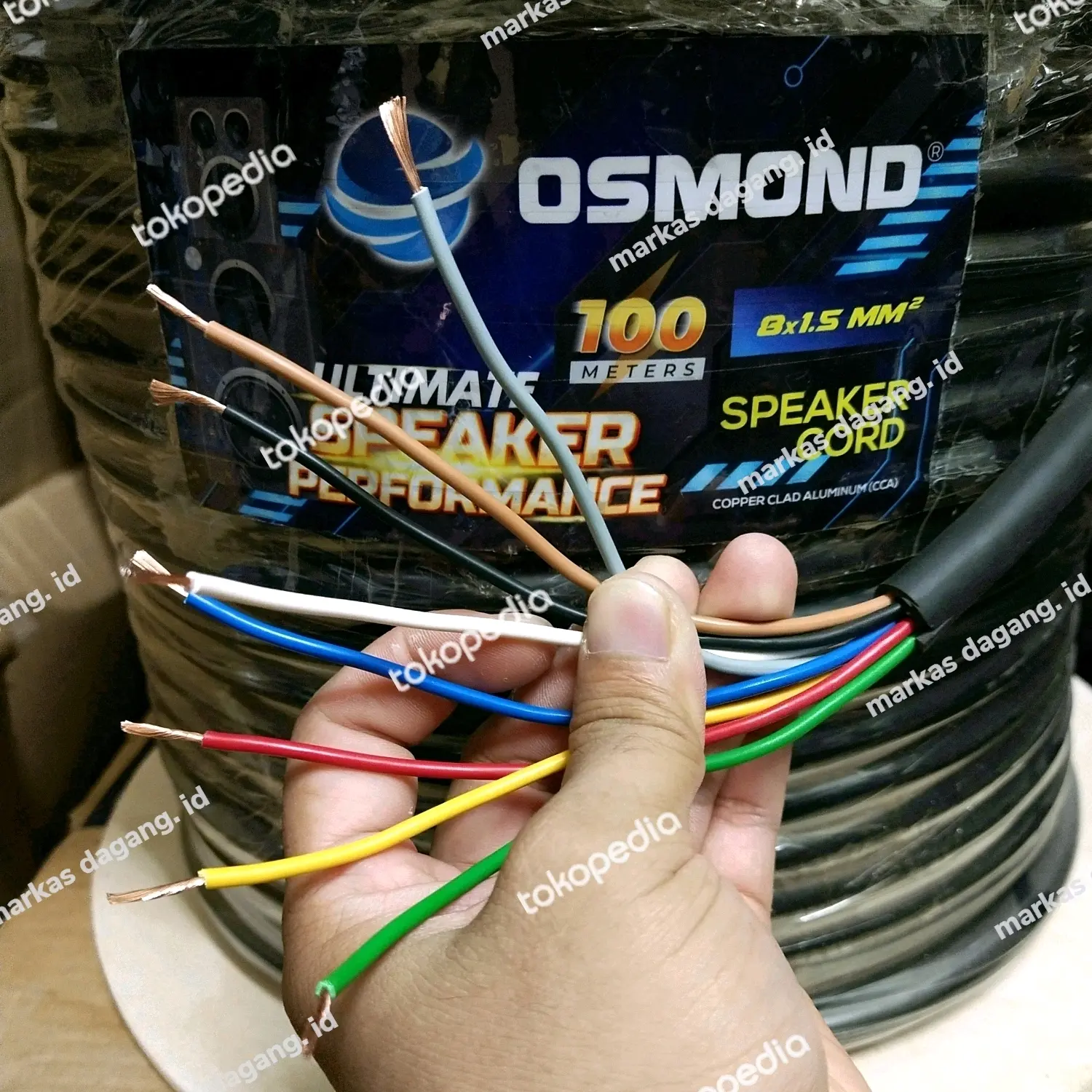 (per 1 meter) kabel Osmond 8x1,5 serabut tembaga isi 8 original