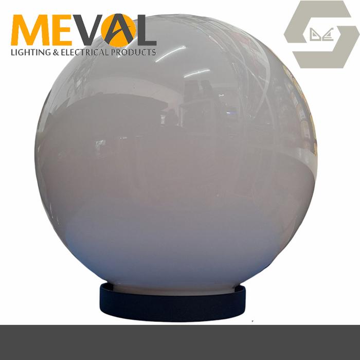 Jual Kap Lampu Taman Bulat 12 inch 30cm Frosted E27 Outdoor Putih MEVAL ...