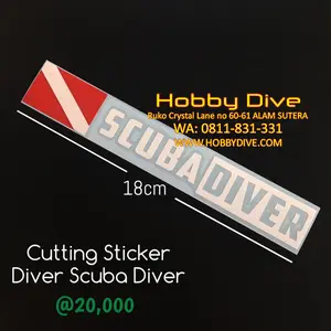 Nobel Cutting Sticker Diver Scuba Diver P-134
