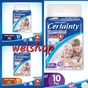 Certainty Popok Dewasa Perekat Adult Tape M/L/XL Cegah Iritasi