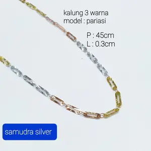 kalung dewasa 3 warna kalung pariasi silver 925 KL.IP 4.3
