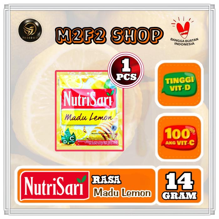 Gambar NutriSari Minuman Serbuk Rasa Madu Lemon Sachet - 14 gr (Satuan) dari M2F2 Shop - Paseban Kota Administrasi Jakarta Pusat Tokopedia
