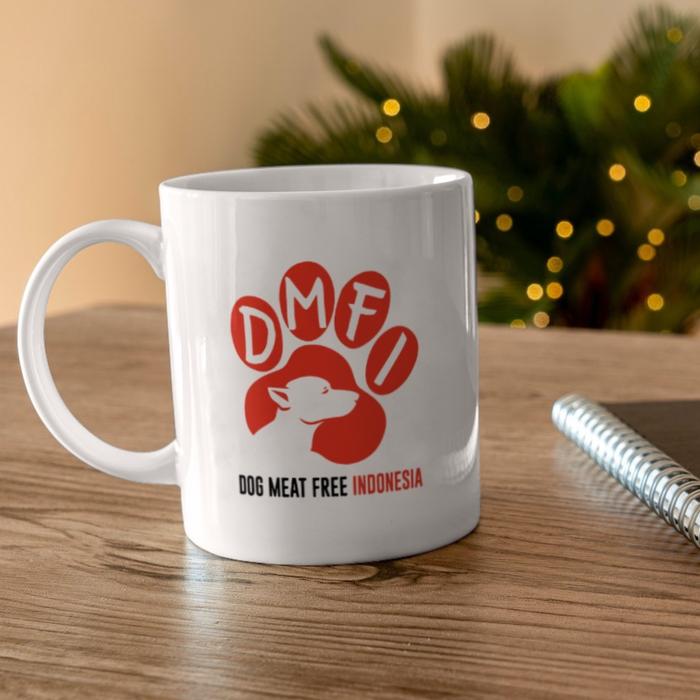 Gambar Gelas Mug DMFI - Dog Meat Free Indonesia dari JAAN Domestic Shop Kab. Bogor Tokopedia