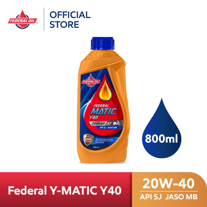 Gambar FEDERAL MATIC Y 40 20W-40 0.8L 800ml - Oli Motor Matic dari Federal Oil Official Store Kota Administrasi Jakarta Utara Tokopedia