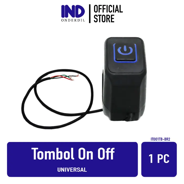 Gambar Tombol-Saklar-Swit-Switch On-Off LED 1 Tombol Untuk Semua Jenis Motor - Biru dari IND Onderdil Kota Bandung 5 Tokopedia