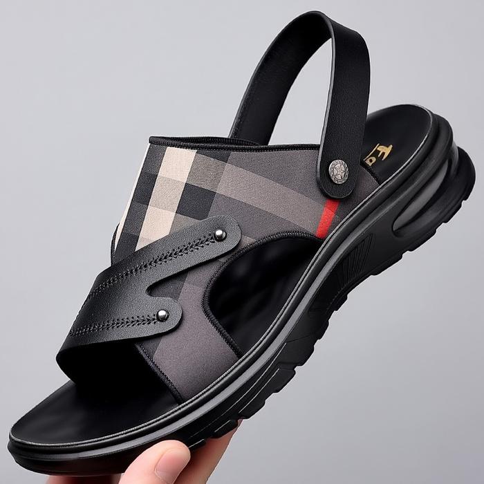 Gambar Sandal Pria Bahan Kulit Slop Sendal Kasual Import F05 dari Nordic Inc Kota Administrasi Jakarta Timur Tokopedia