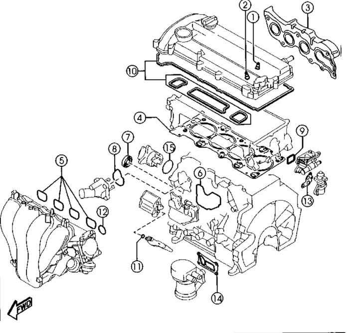 Gambar GASKET SET Partial Mazda 6 GH Series 2007 2010 dari Mazda Cipta Inovasi Kab. Tangerang Tokopedia