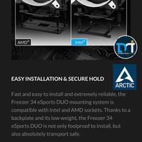 Gambar ARCTIC Freezer 34 eSports DUO - Dual Fan High Static Pressure PWM Air CPU Cooler for Intel & AMD - Grey-Black dari Duta Mandiri Infokom Kota Administrasi Jakarta Pusat 3 Tokopedia