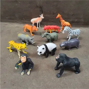 MAINAN MINIATUR HEWAN KARET DUNIA SAFARI 12 PCS